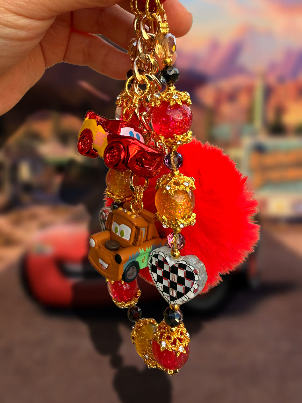 Cars charm with metallic lighting McQueen 🏁❤️