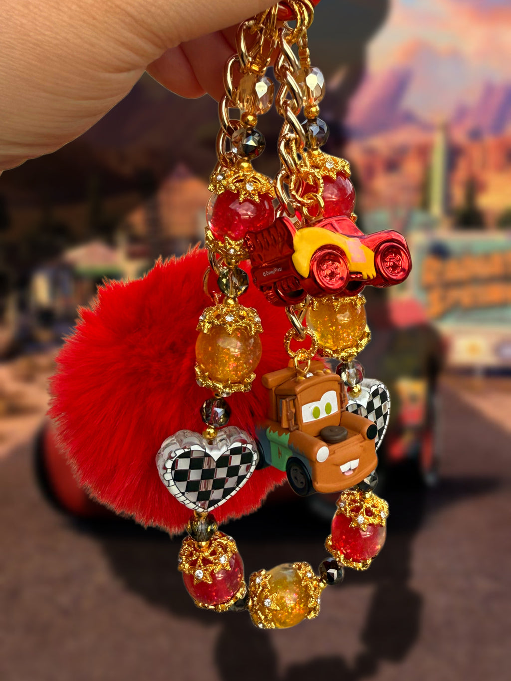 Cars charm with metallic lighting McQueen 🏁❤️
